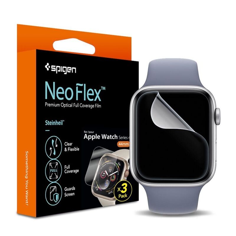 Spigen Apple Watch 40mm Screen Protector Neo Flex HD (3-pack) - Skjermbeskytter - Kant-til-kant beskyttelse