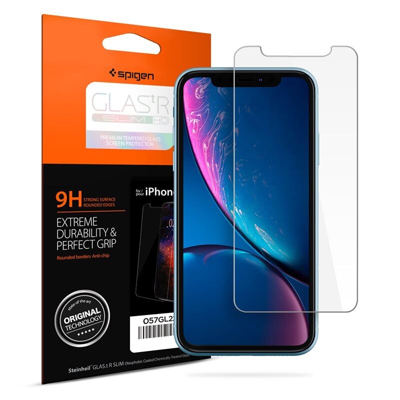 Spigen iPhone 11 Screen Protector GLAS.tR SLIM HD - Herdet glass skjermbeskytter - Enkel installasjon