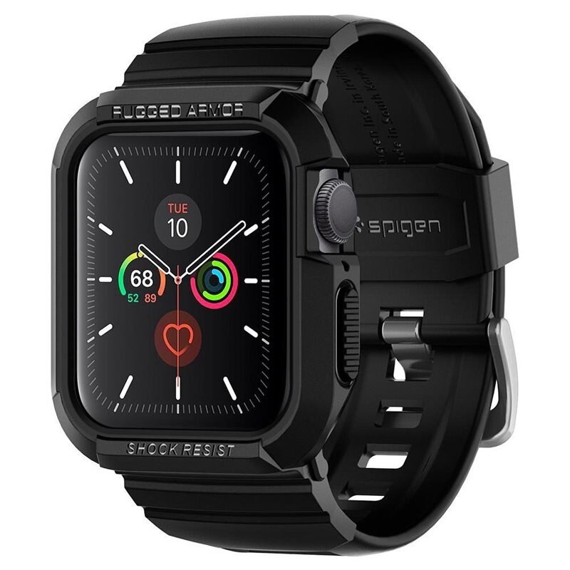 Spigen Apple Watch 40mm Case Rugged Armor Pro Black - Klokkereim og deksel