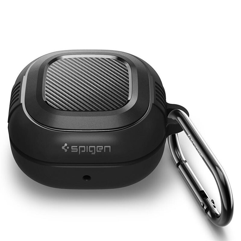 Spigen Galaxy Buds 2/2 Pro/Live/Pro Case Rugged Armor Black - Beskytt dine ørepropper - Praktisk etui for oppbevaring