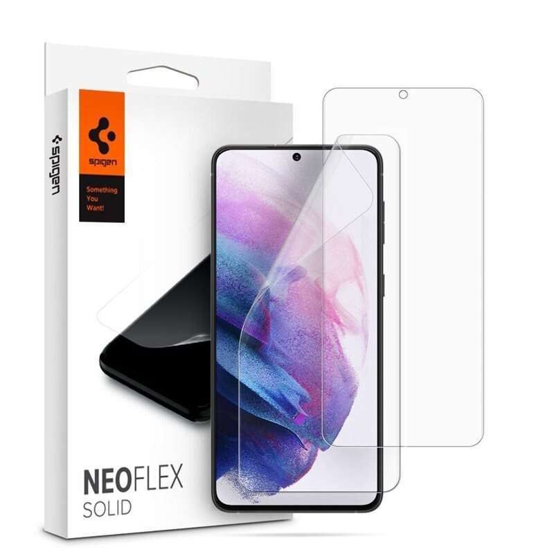 Spigen Galaxy S21 Screen Protector Neo Flex Solid (2-pack) - Skjermbeskytter - Kant-til-kant beskyttelse