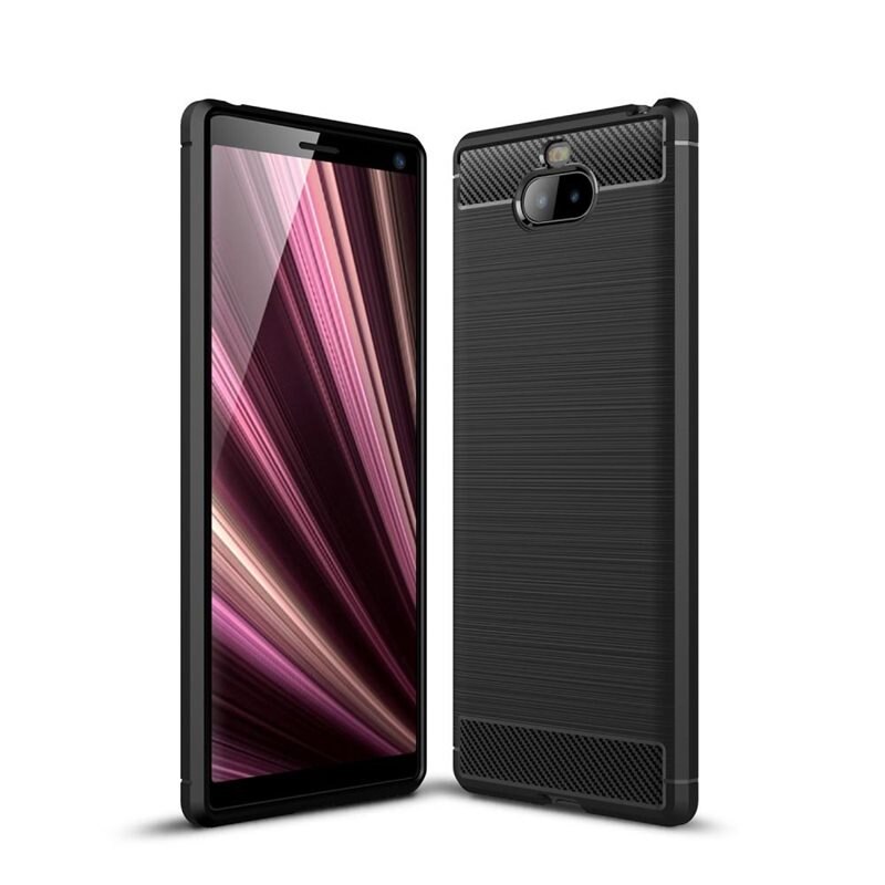 tectTech Sony Xperia 10 Plus Deksel TPU Brushed Svart - Mobildeksel