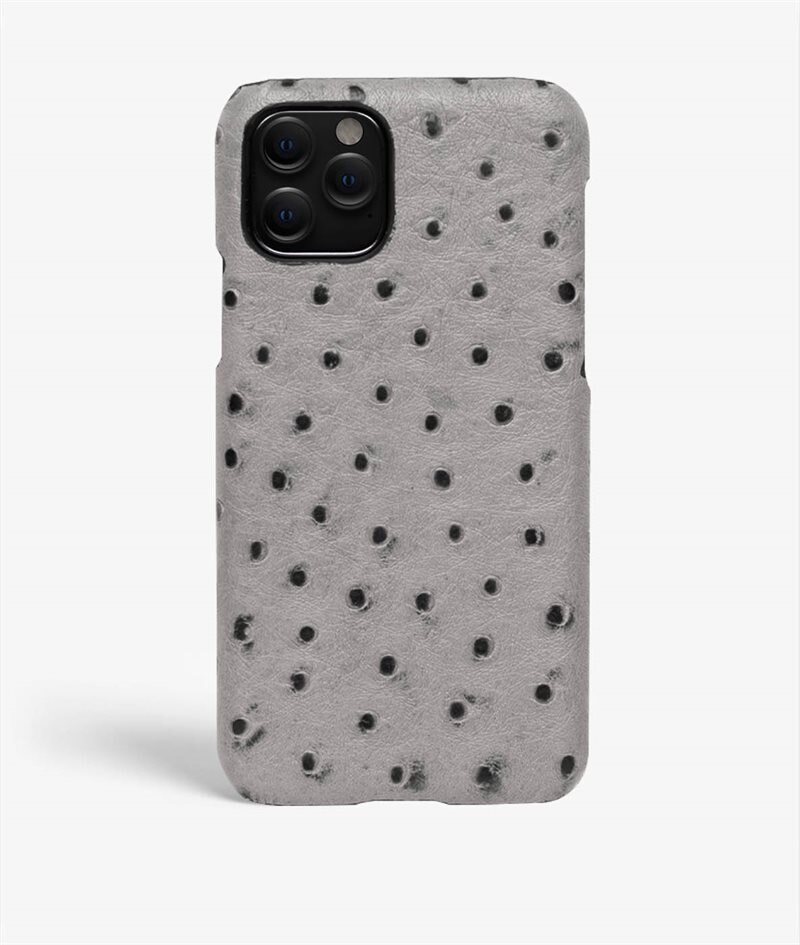 The Case Factory Deksel iPhone 12/iPhone 12 Pro Ostrich Grå