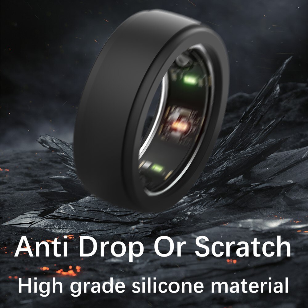 Silikondeksel Samsung Galaxy Ring størrelse 6-9 svart