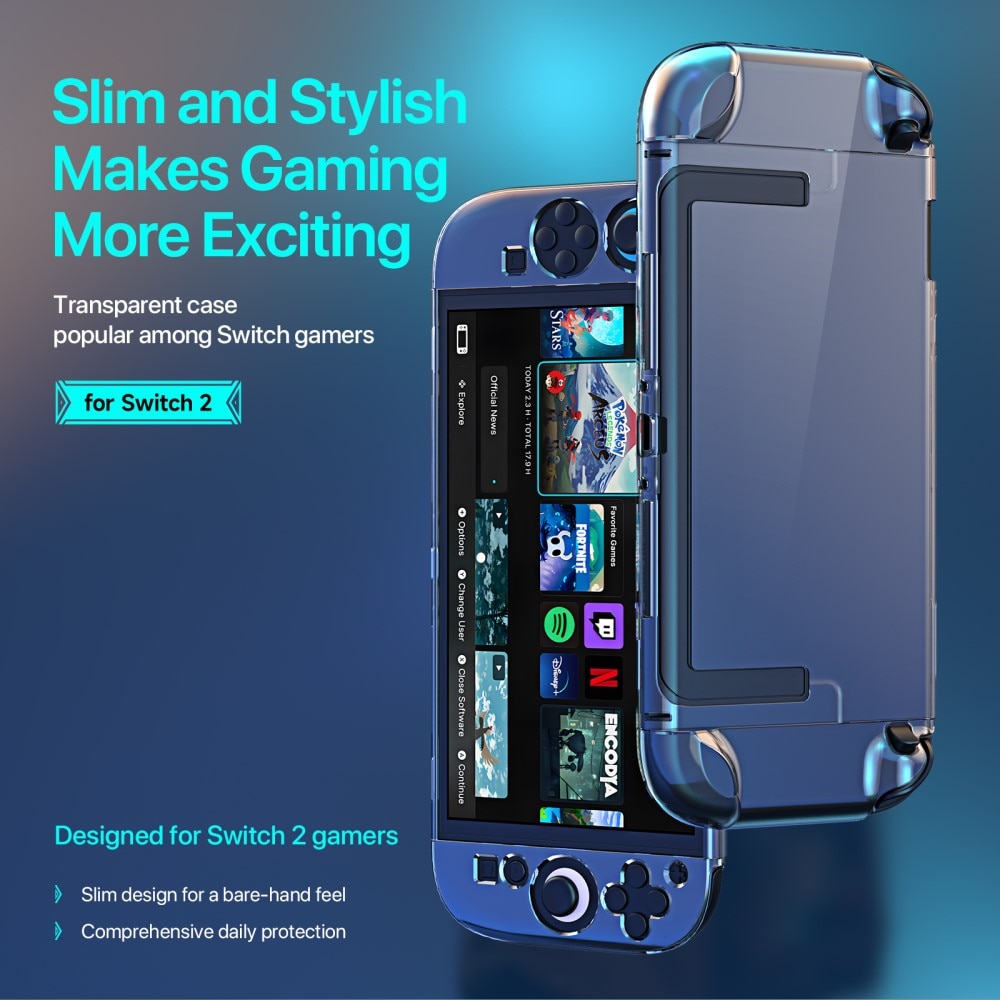 Slim Deksel Nintendo Switch 2 Gjennomsiktig
