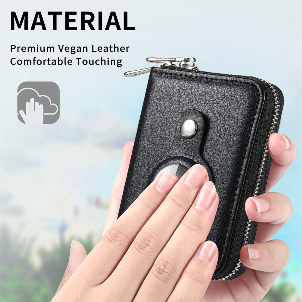 AirTag-lommebok RFID-beskyttelse svart