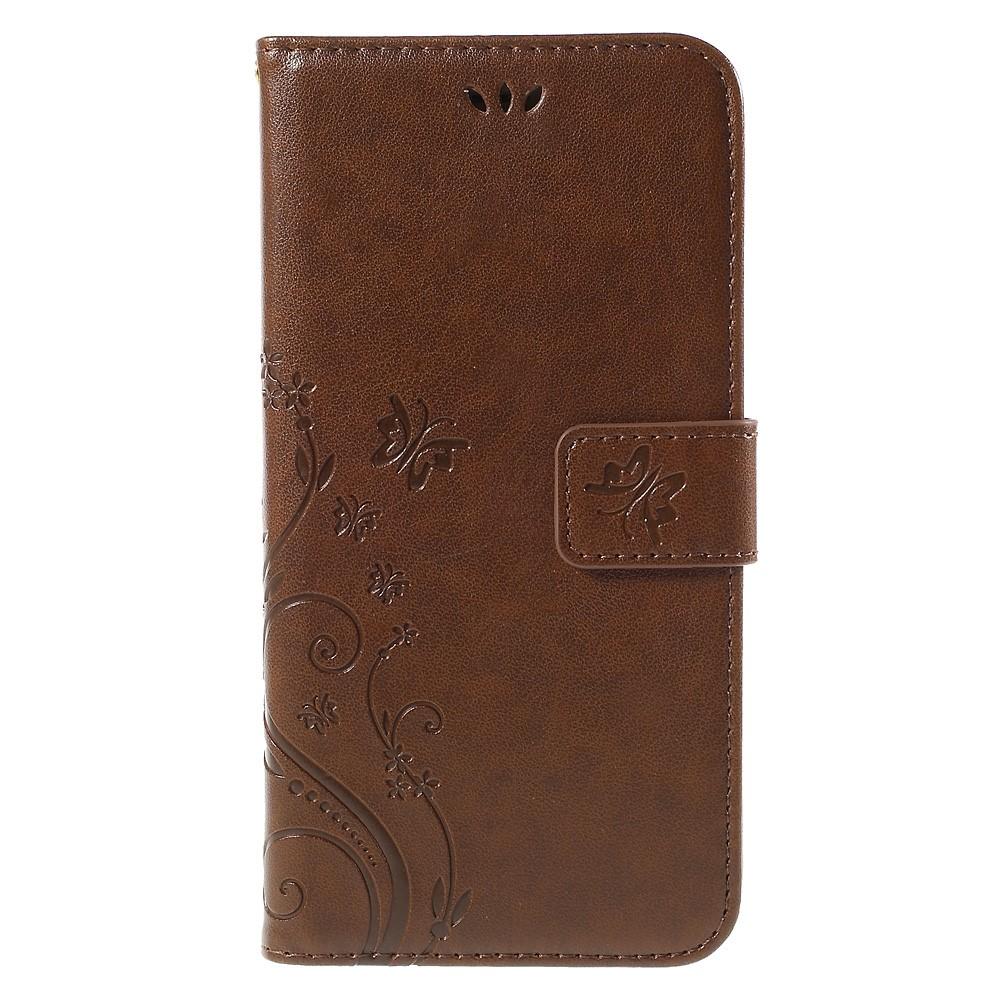 Lærveske Sommerfugler iPhone 6/6S Brun