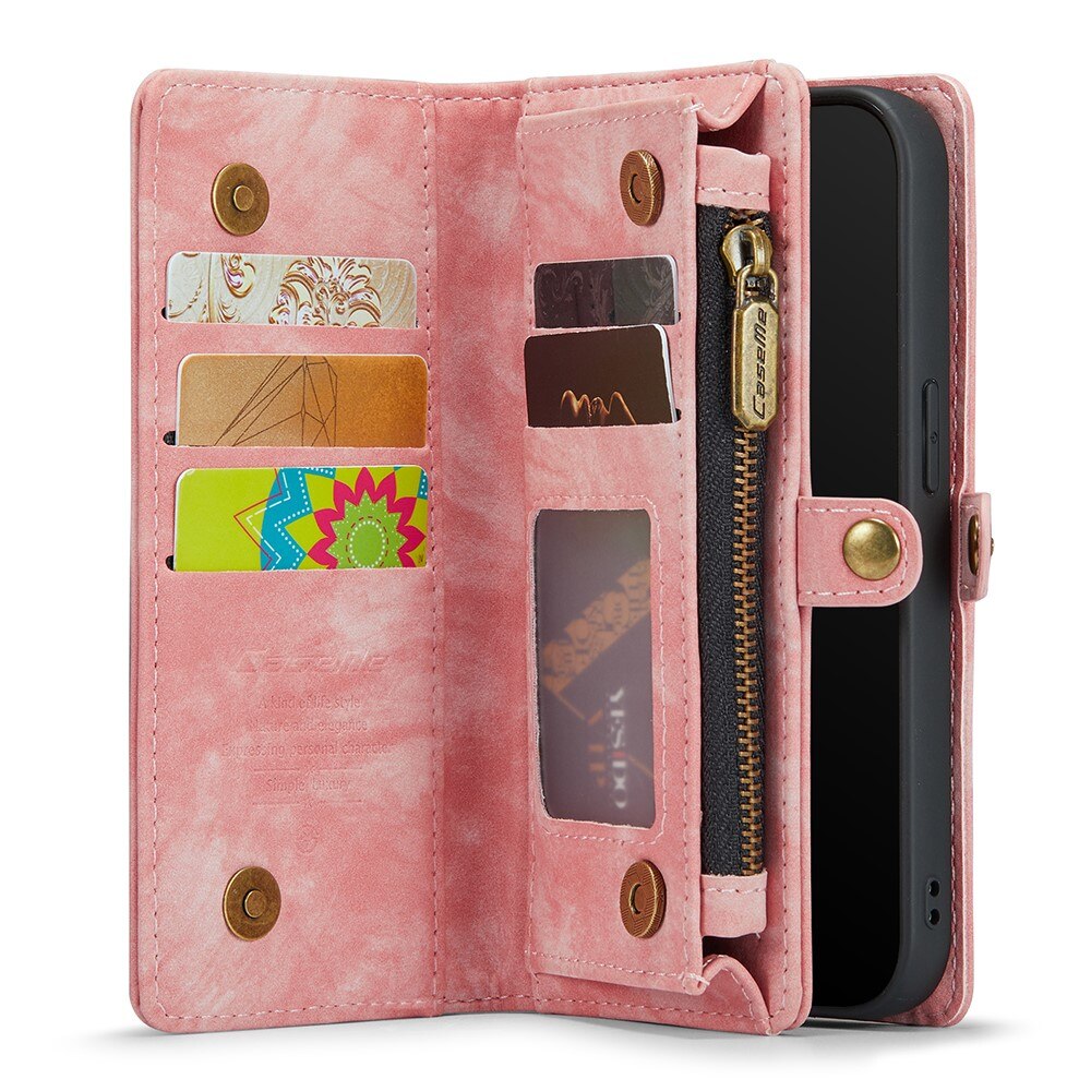 Multi-slot Lommeboksetui iPhone Xr Rosa