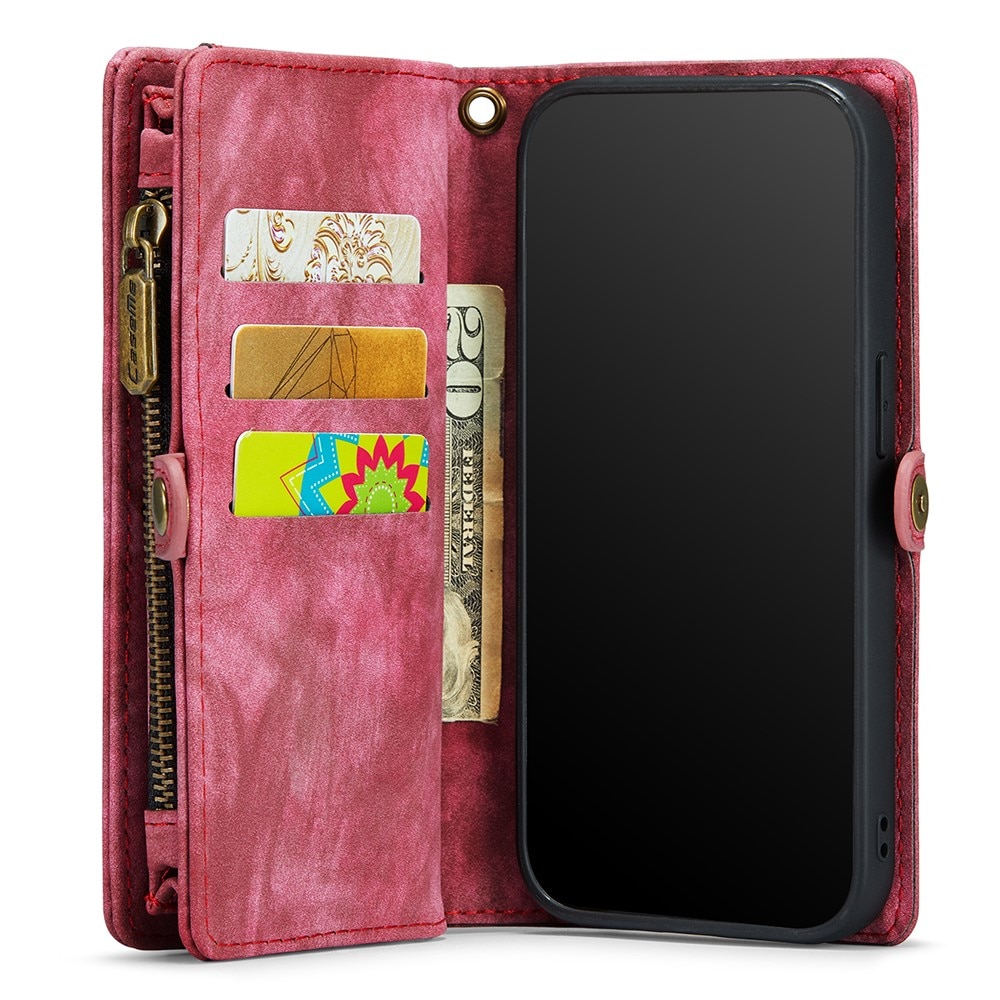 Multi-slot Lommeboksetui Apple iPhone 11 Pro Max Rød