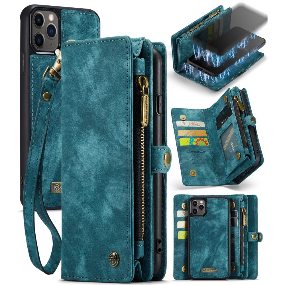 Multi-slot Lommeboksetui Apple iPhone 11 Pro Max Blå