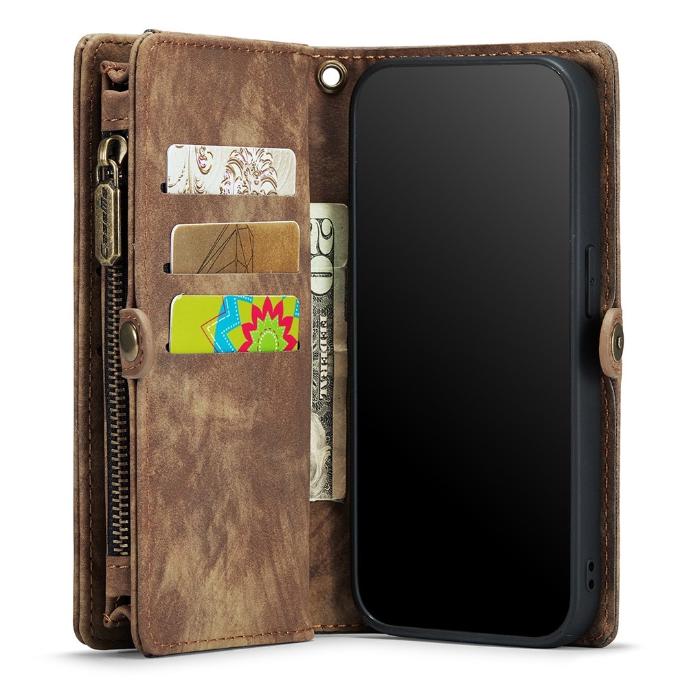 Multi-slot Lommeboksetui iPhone 11 Brun