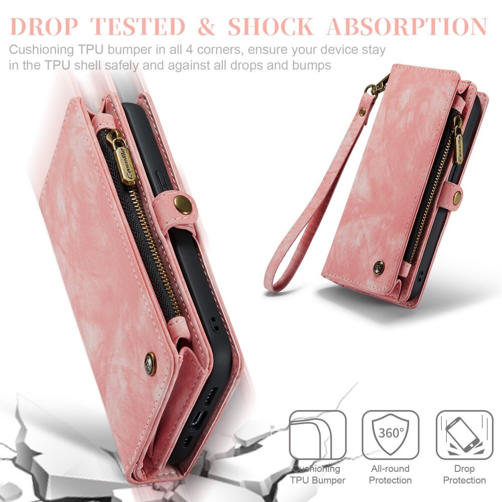 Multi-slot Lommeboksetui iPhone 11 rosa