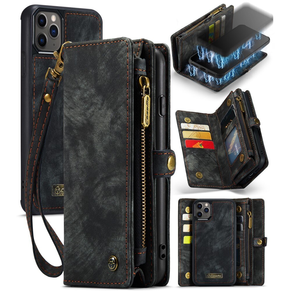 Multi-slot Lommeboksetui iPhone 11 Pro Grå