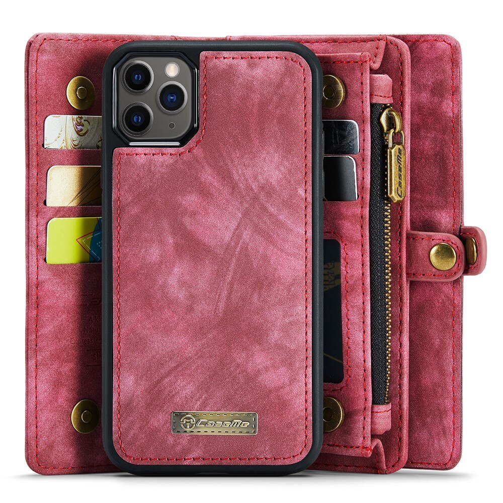 Multi-slot Lommeboksetui Apple iPhone 11 Pro Rød
