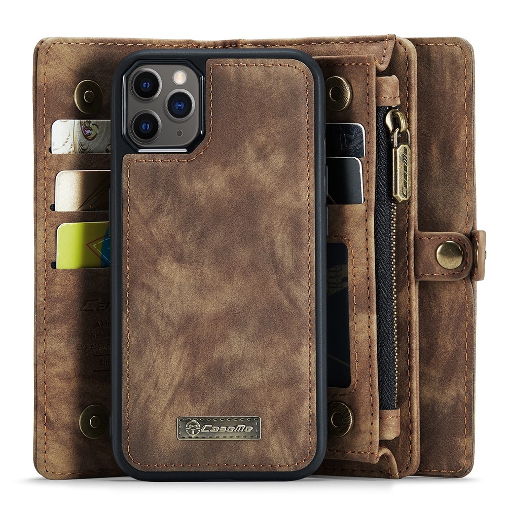 Multi-slot Lommeboksetui iPhone 11 Pro Brun