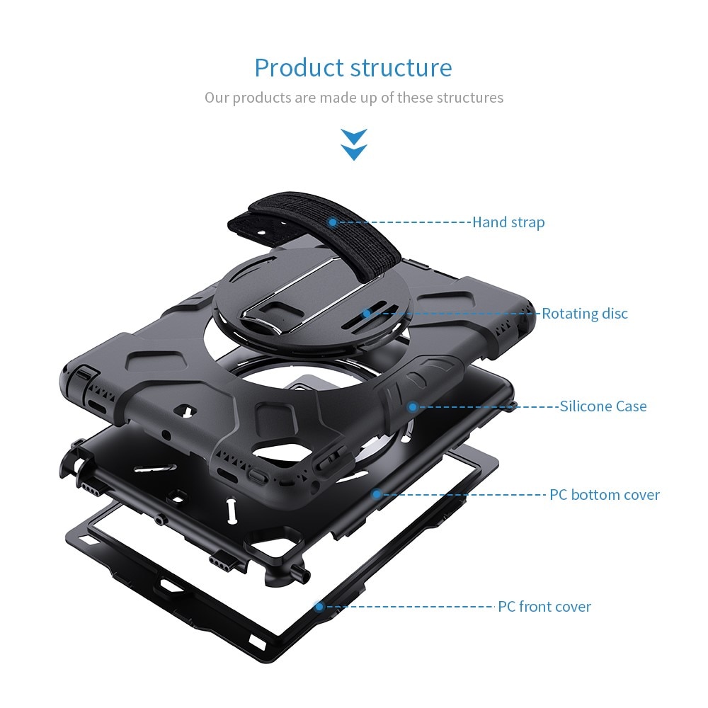 Støtsikker Hybriddeksel iPad 9.7 6th Gen (2018) svart