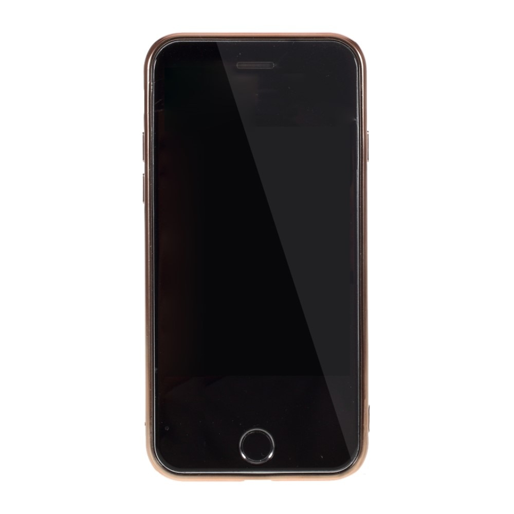 Glitterdeksel iPhone SE (2022) rosegull