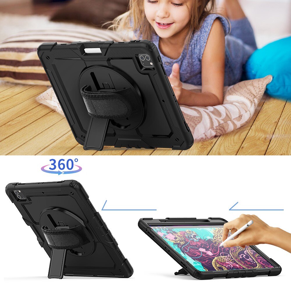 Støtsikker Full Protection Hybriddeksel iPad Pro 12.9 5th Gen (2021) svart