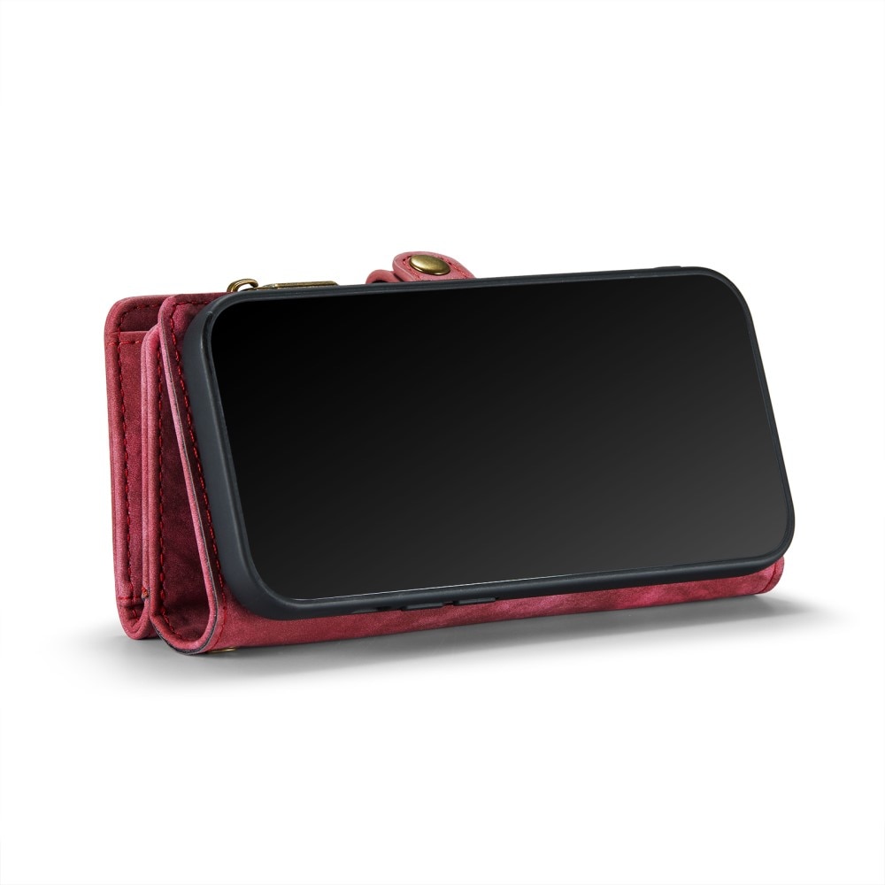 Multi-slot Lommeboksetui iPhone 12 Mini rød