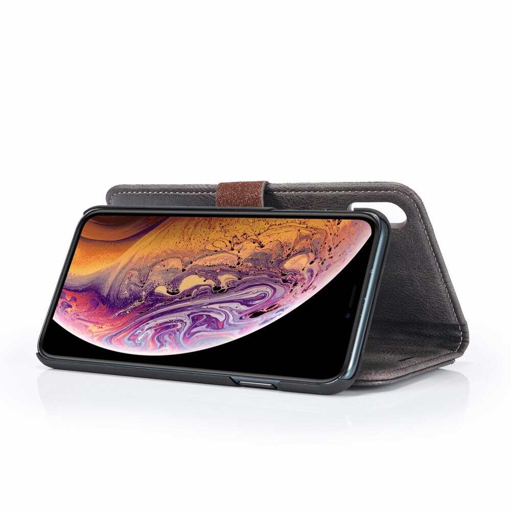 Magnet Wallet iPhone Xs Max Brown