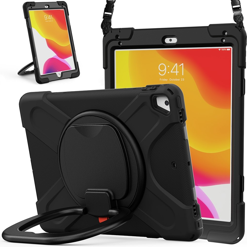 Hybridskal med Kickstand og skulderrem iPad Air 2 9.7 (2014) svart