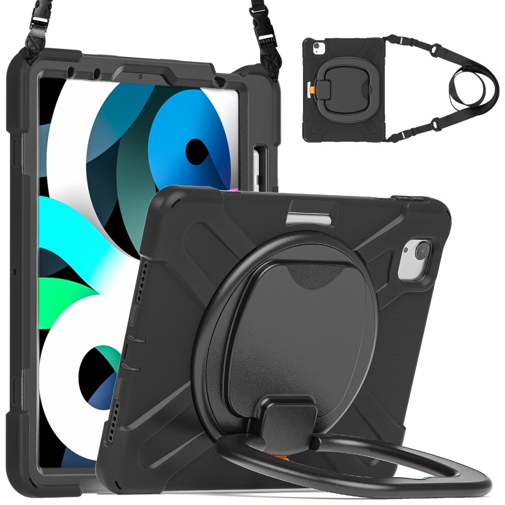 Hybridskal med Kickstand og skulderrem iPad Air 10.9 4th Gen (2020) svart
