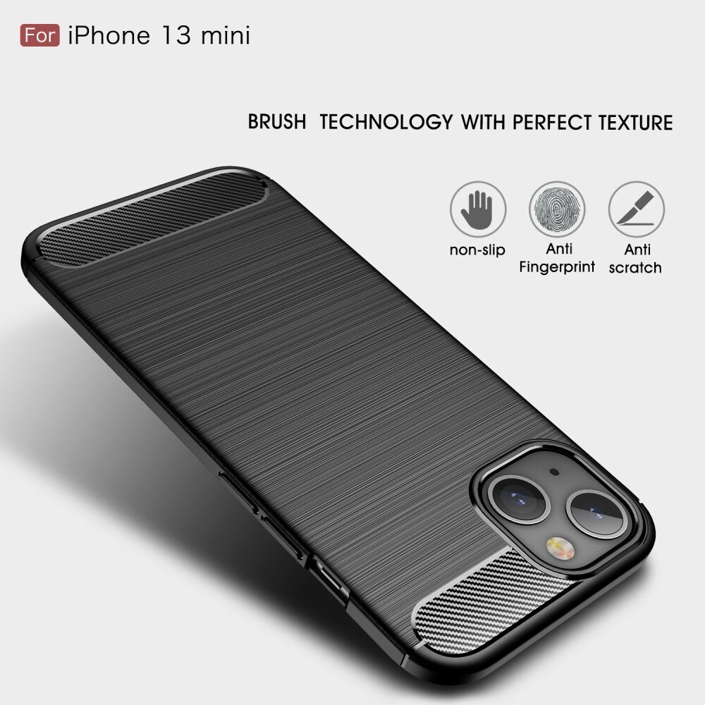 Brushed TPU Deksel iPhone 13 Mini Black