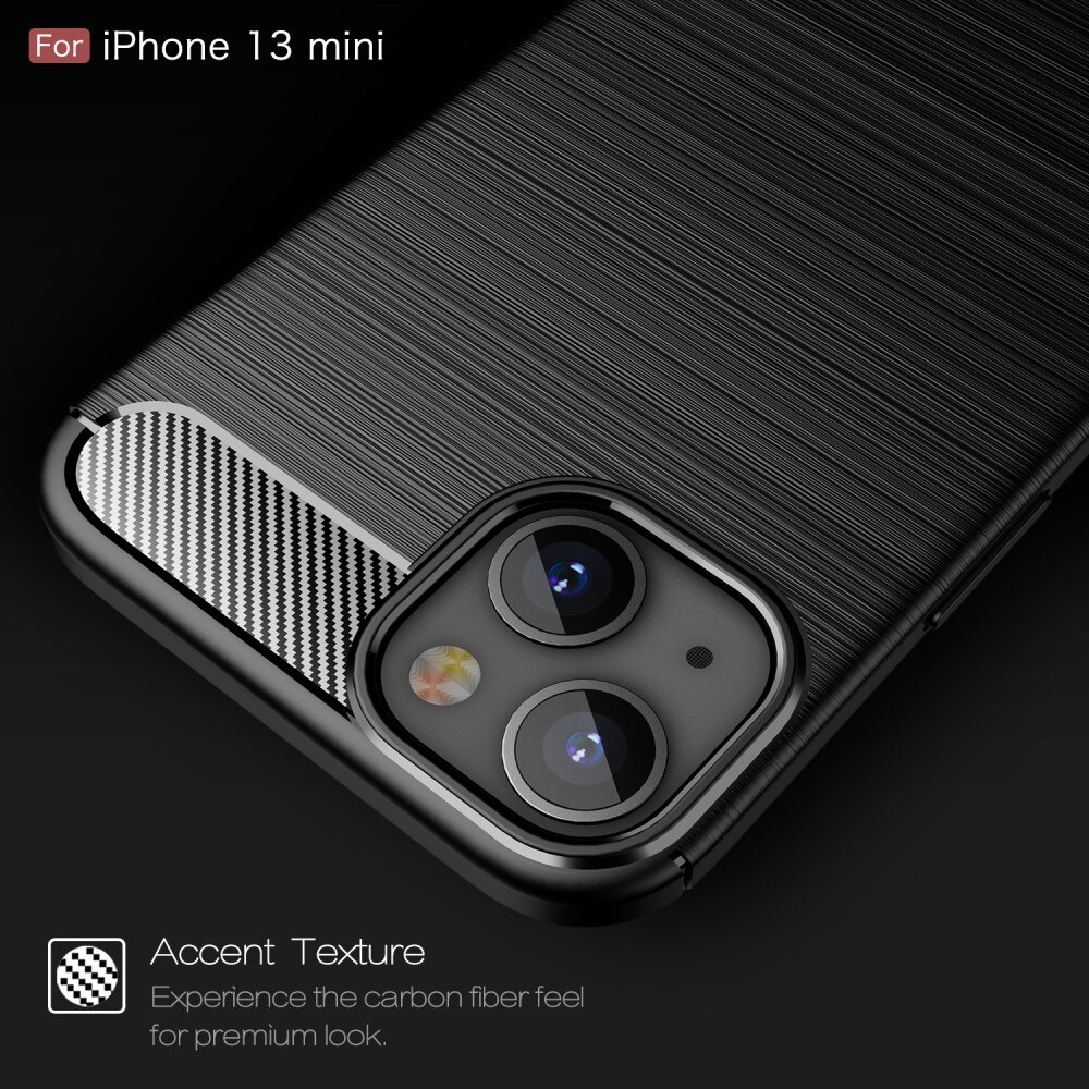 Brushed TPU Deksel iPhone 13 Mini Black