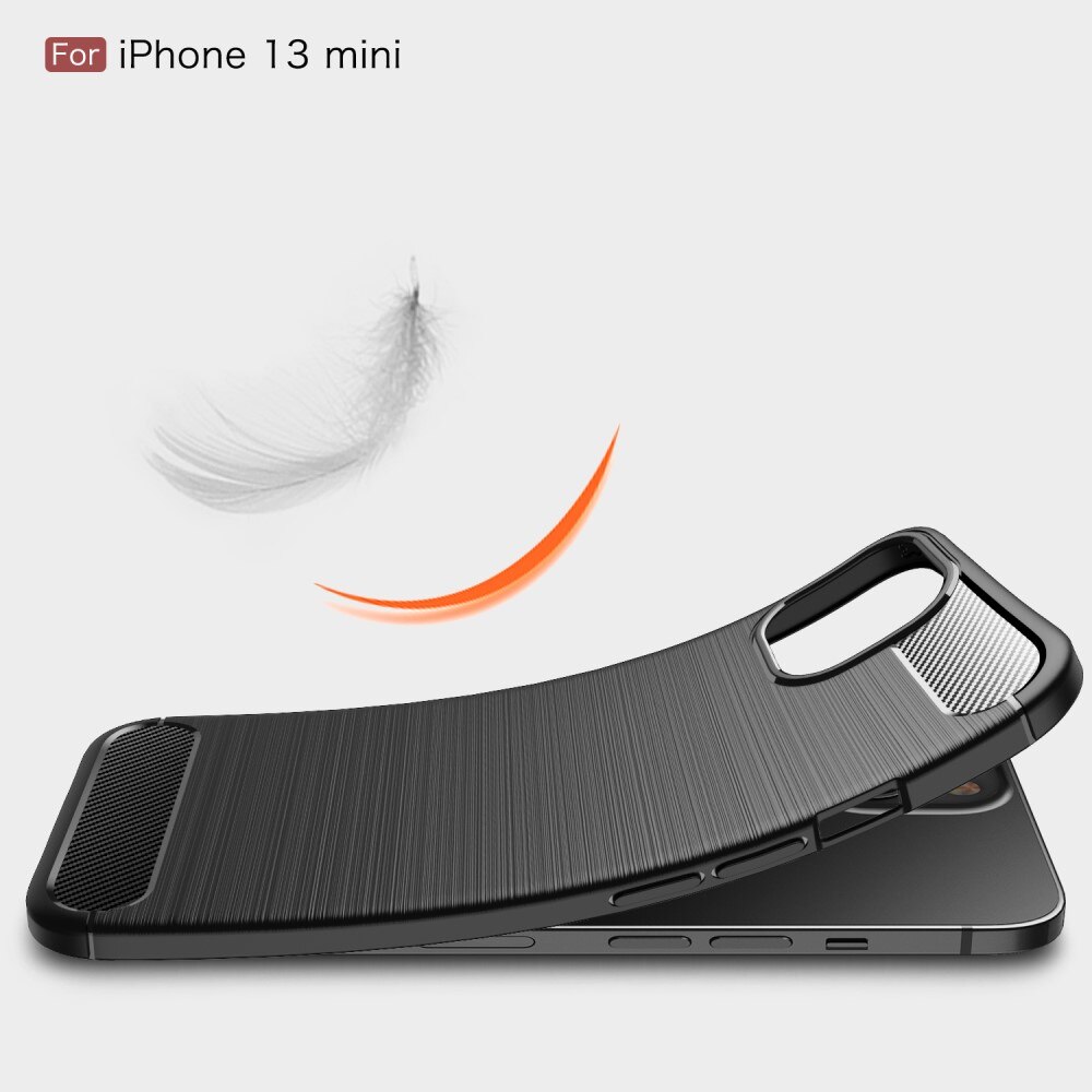 Brushed TPU Deksel iPhone 13 Mini Black