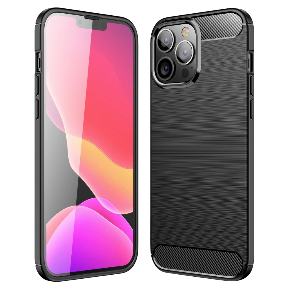 Apple iPhone 13 Pro Max Deksel TPU Brushed Svart