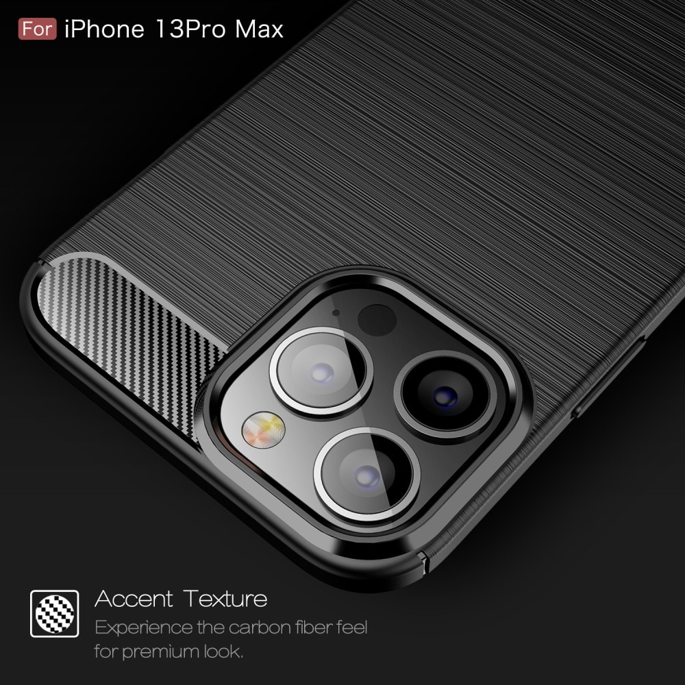 Brushed TPU Deksel iPhone 13 Pro Max Black