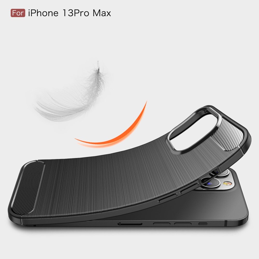 Apple iPhone 13 Pro Max Deksel TPU Brushed Svart