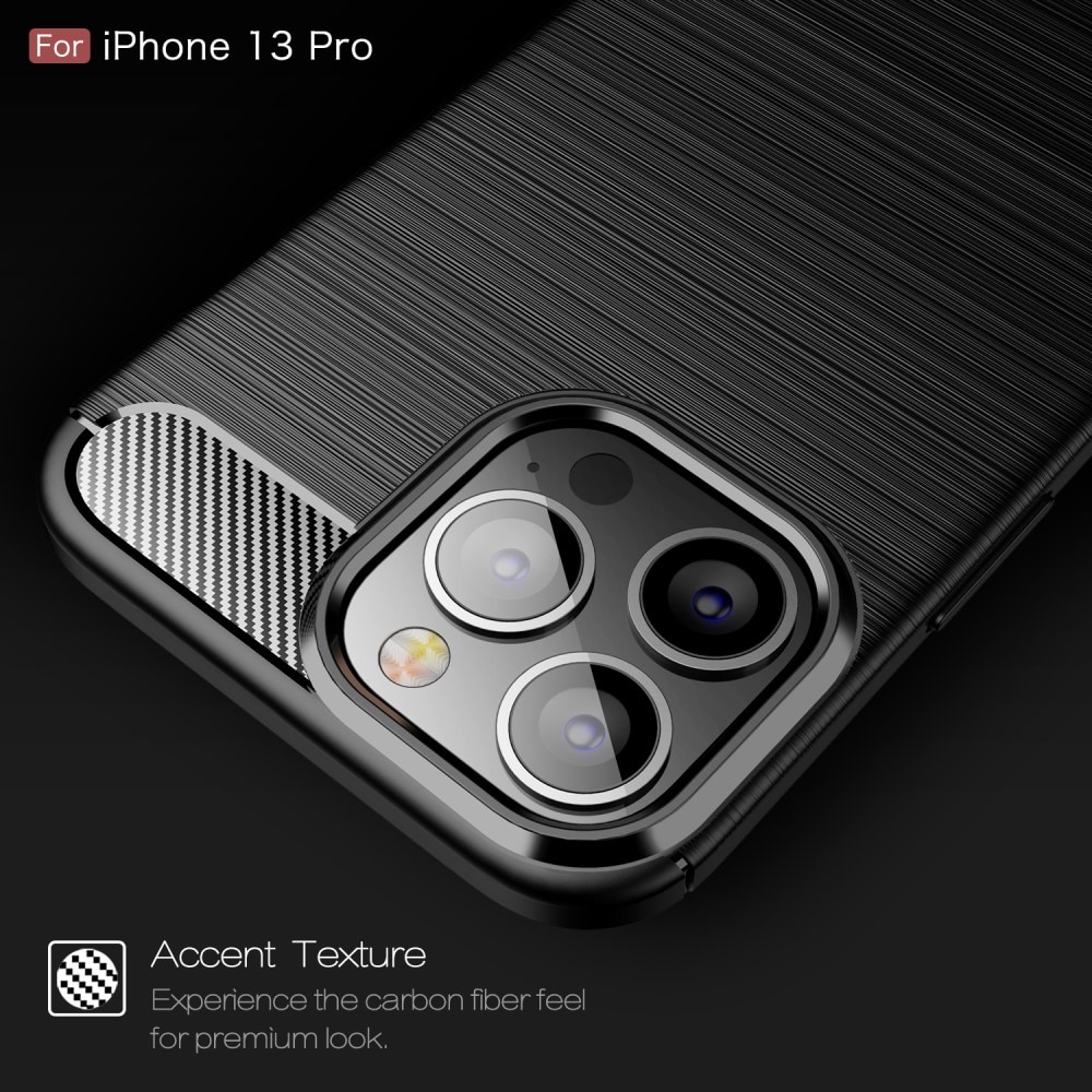 Brushed TPU Deksel iPhone 13 Pro Black