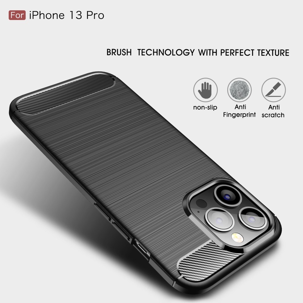 iPhone 13 Pro Deksel TPU Brushed Svart