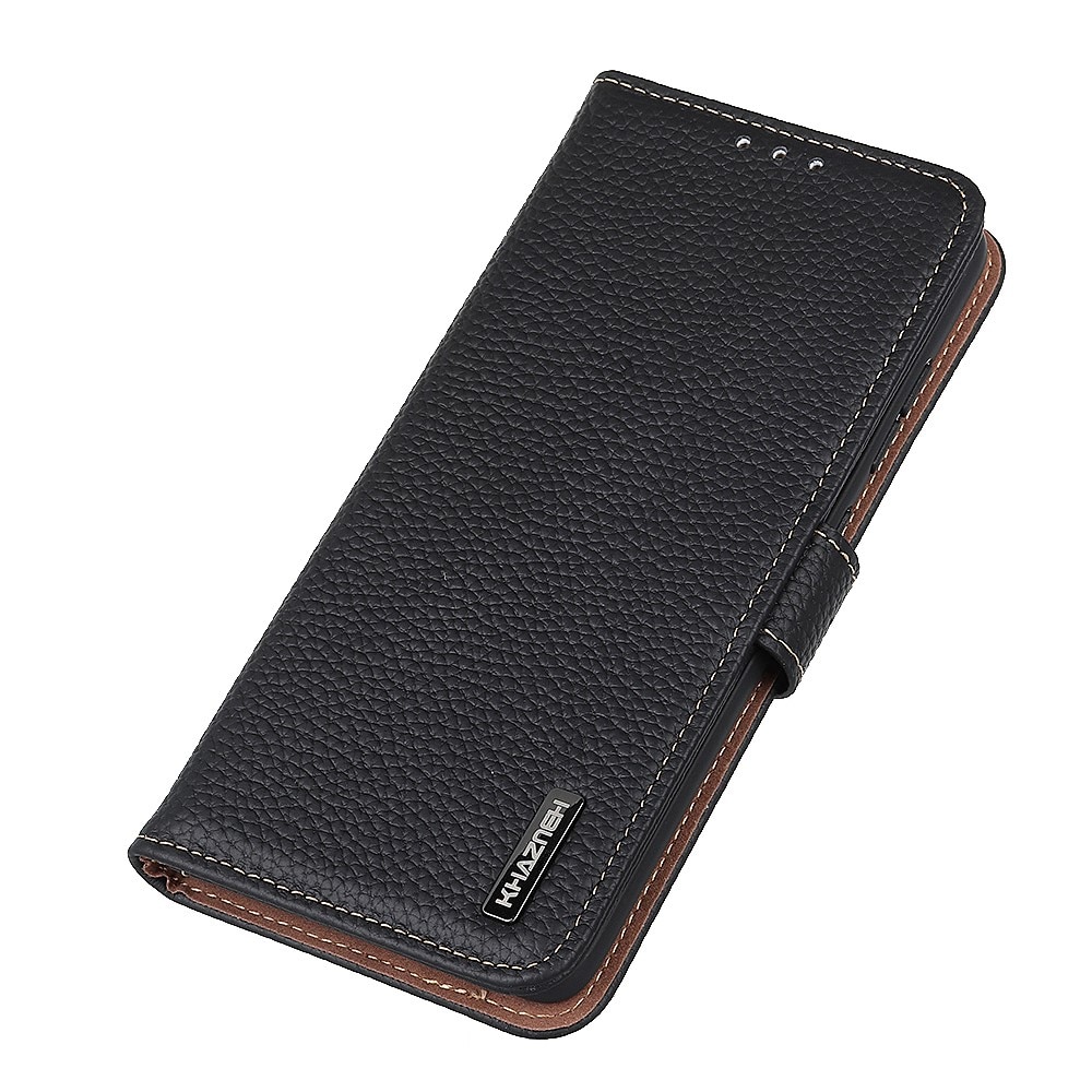 Khazneh Real Leather Wallet iPhone 13 Black