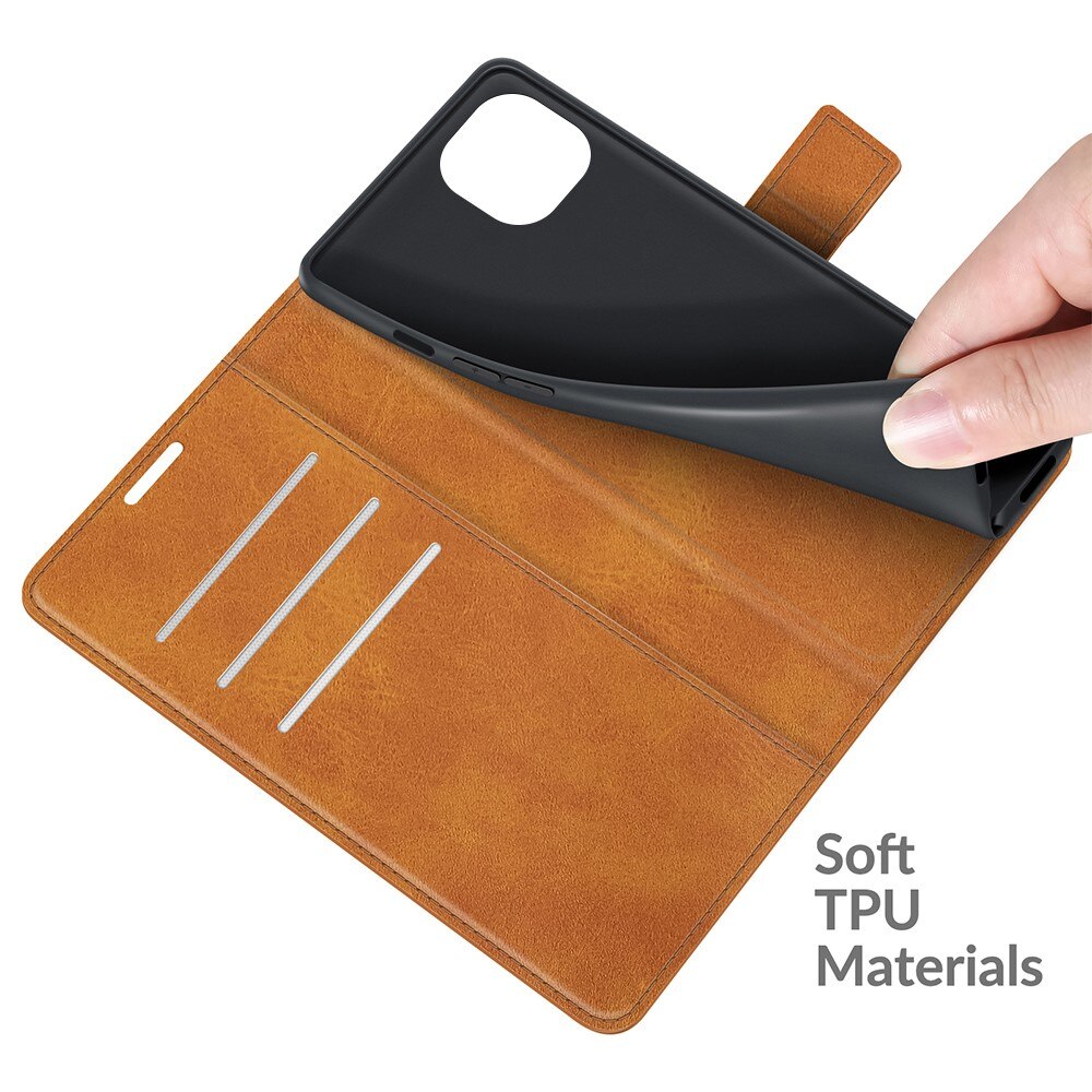 Leather Wallet iPhone 13 Mini Cognac