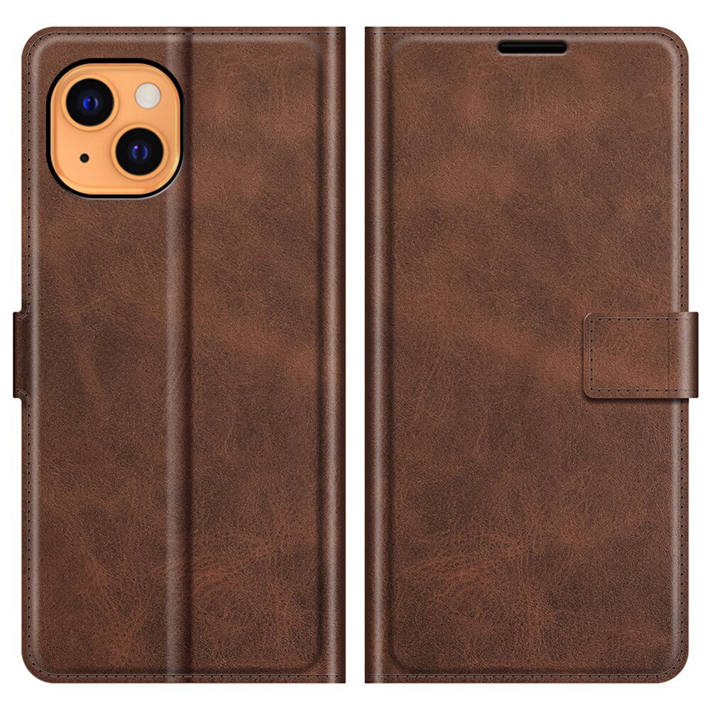 Leather Wallet iPhone 13 Mini Brown