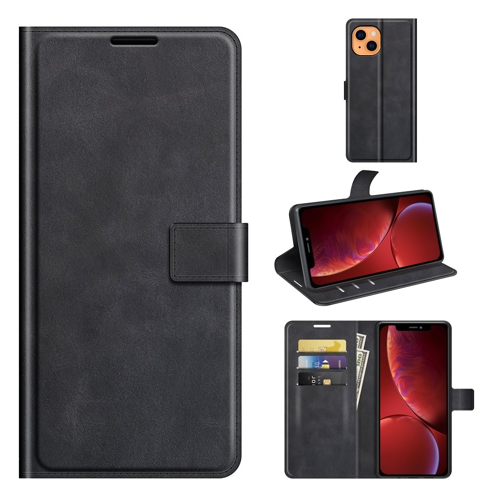 Leather Wallet iPhone 13 Black