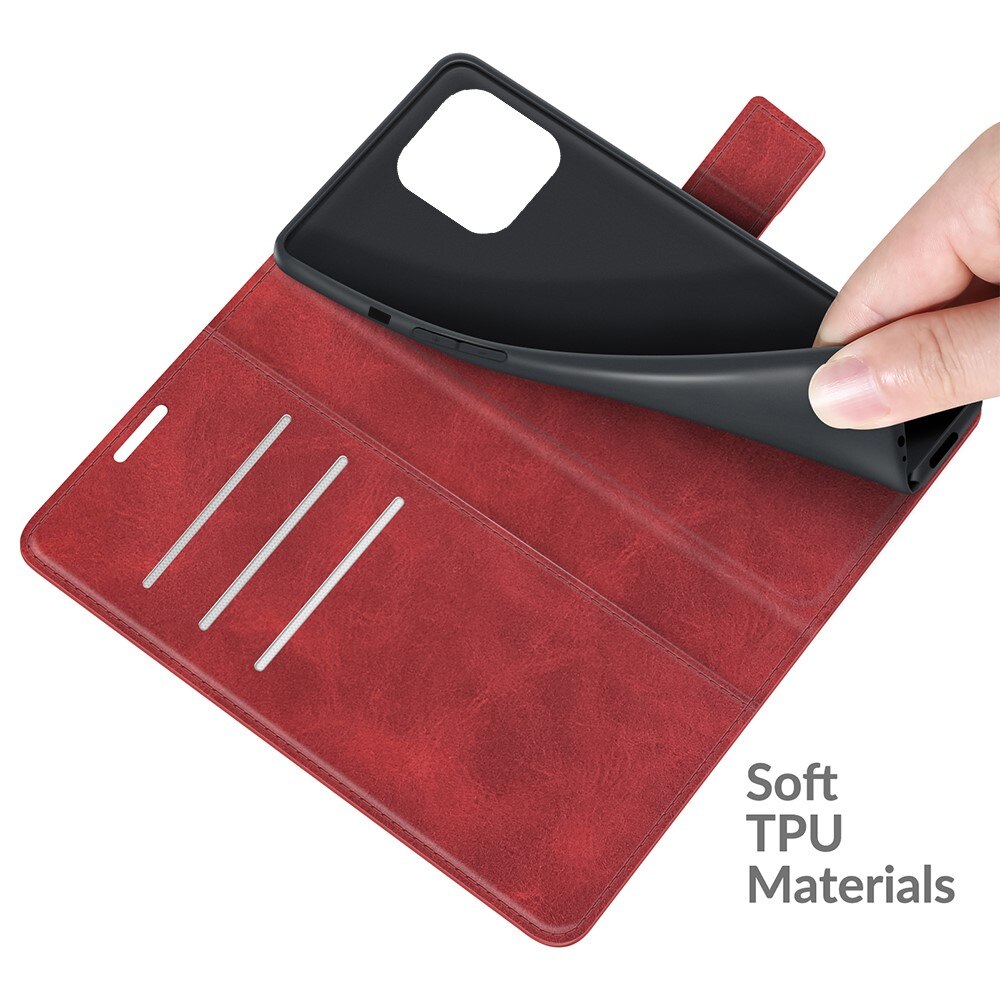 Leather Wallet iPhone 13 Pro Max Red