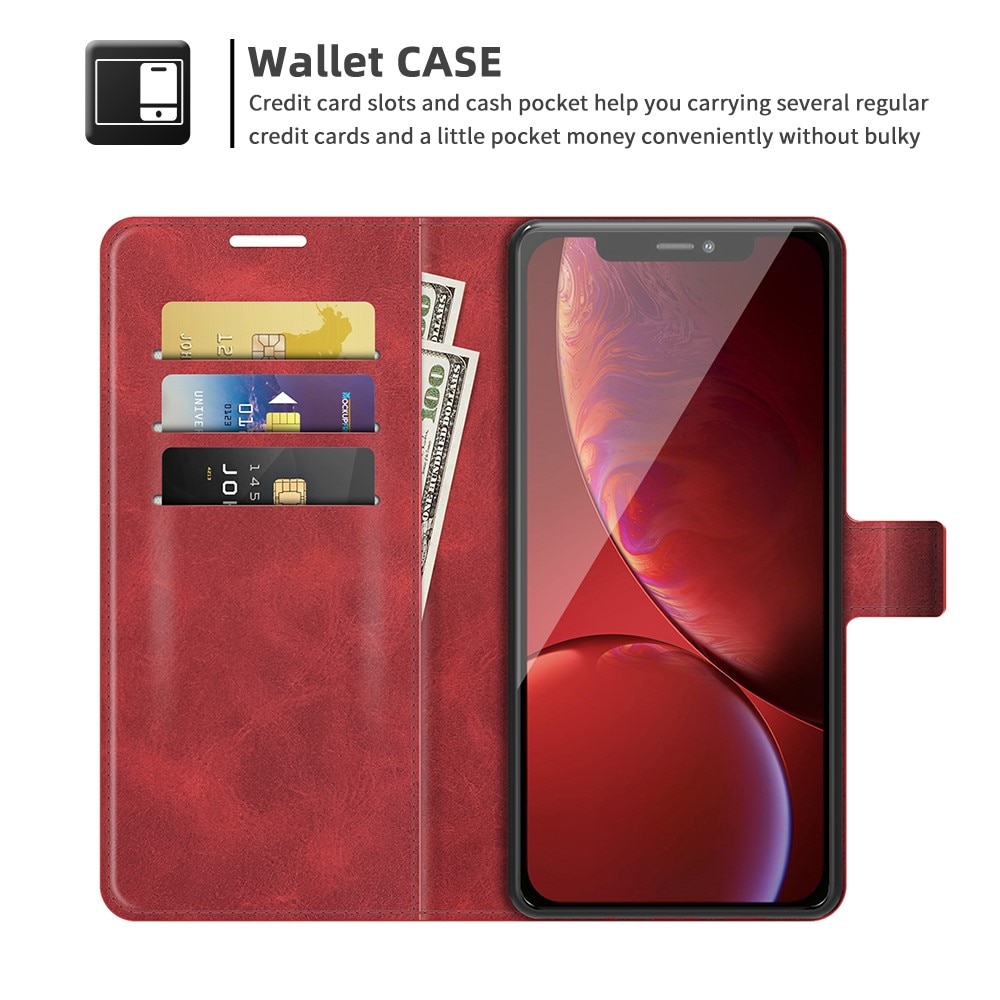 Leather Wallet iPhone 13 Pro Max Red