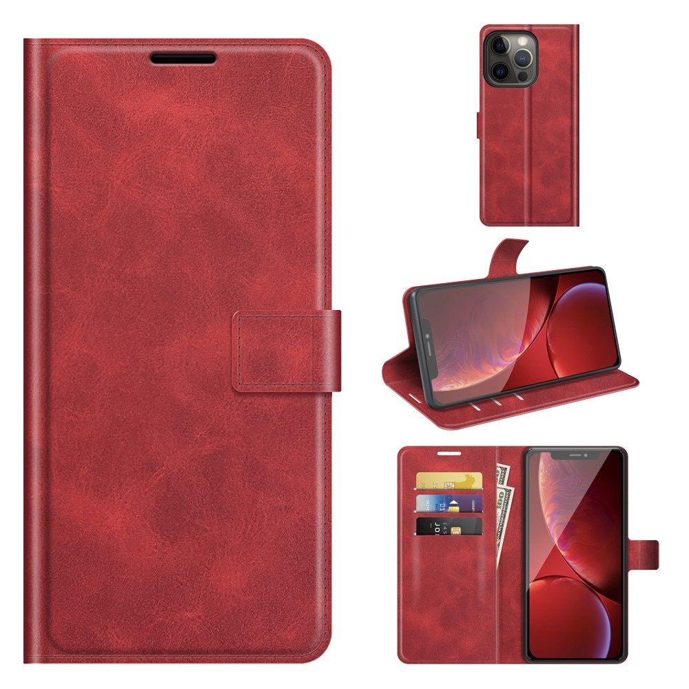 Leather Wallet iPhone 13 Pro Red