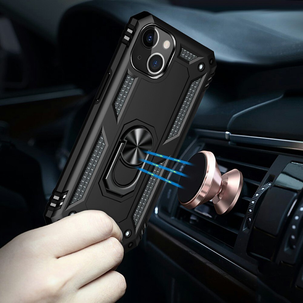 Hybriddeksel Tech Ring iPhone 13 svart