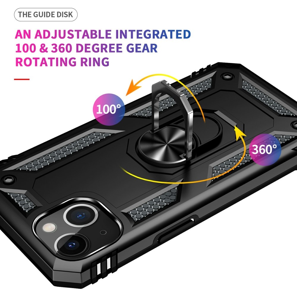 Hybriddeksel Tech Ring iPhone 13 svart
