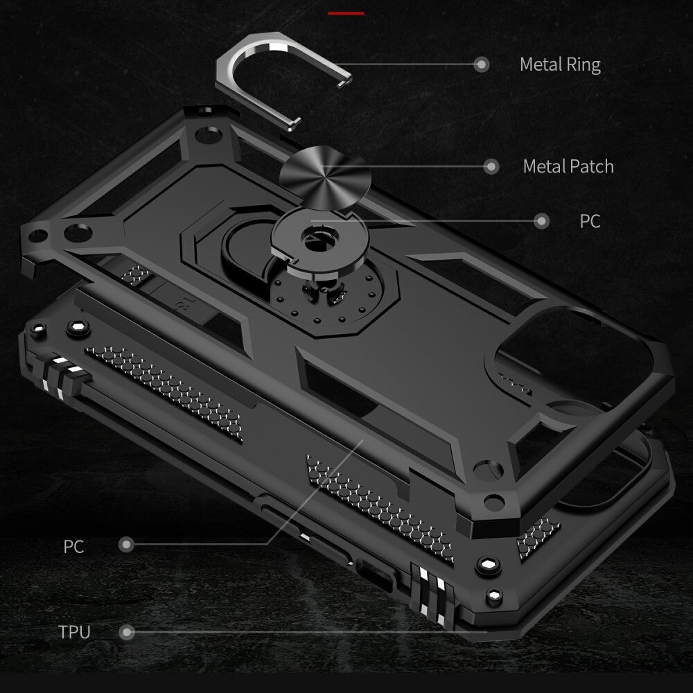 Hybriddeksel Tech Ring iPhone 13 svart