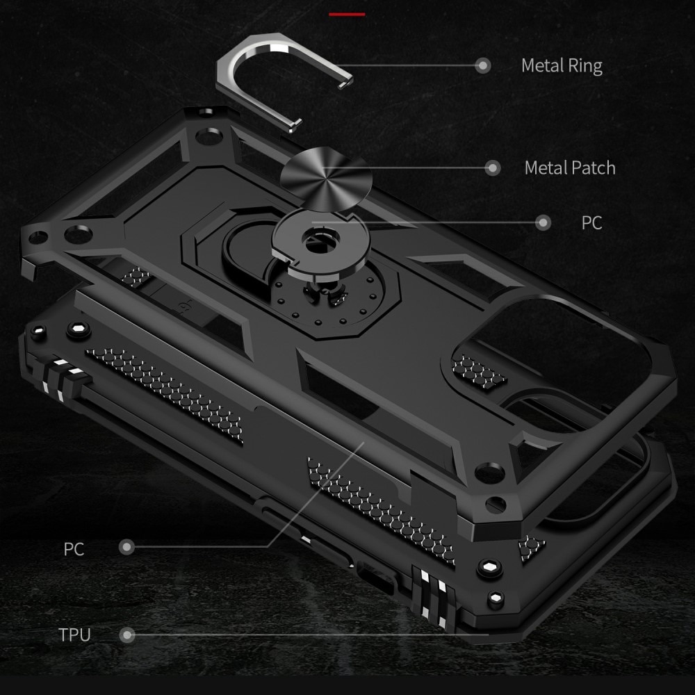 Hybriddeksel Tech Ring iPhone 13 Pro Max svart