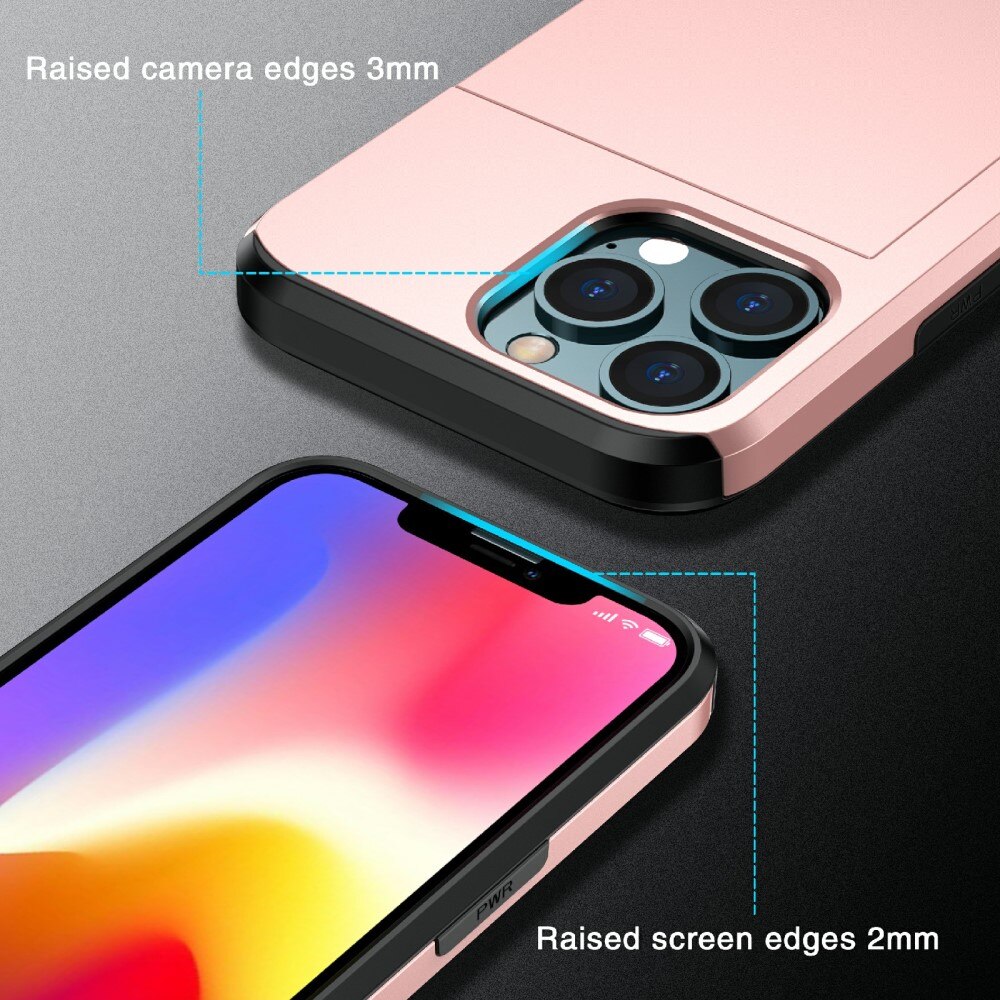 Deksel Kortholder iPhone 13 Pro rosa