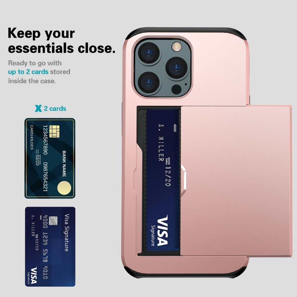 Deksel Kortholder Apple iPhone 13 Pro Max Rosa