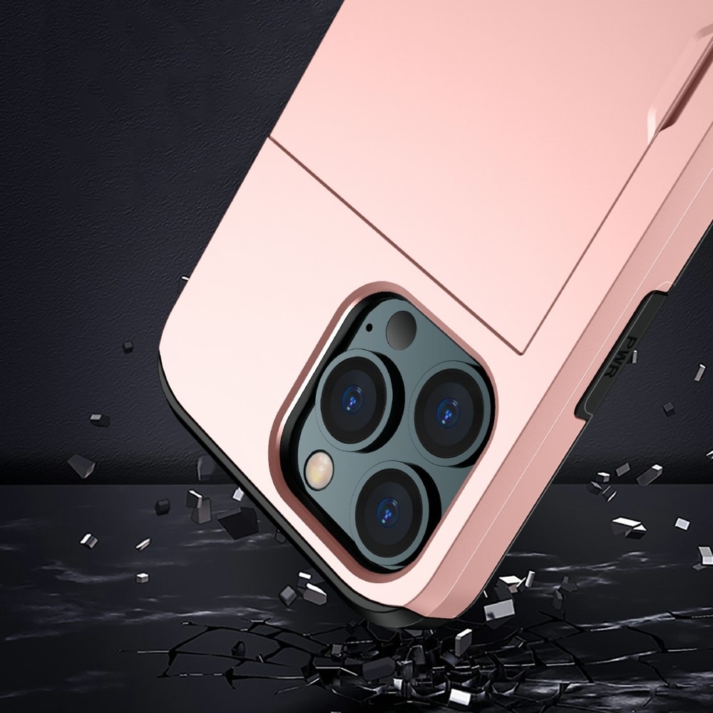 Deksel Kortholder iPhone 13 Pro Max rosa