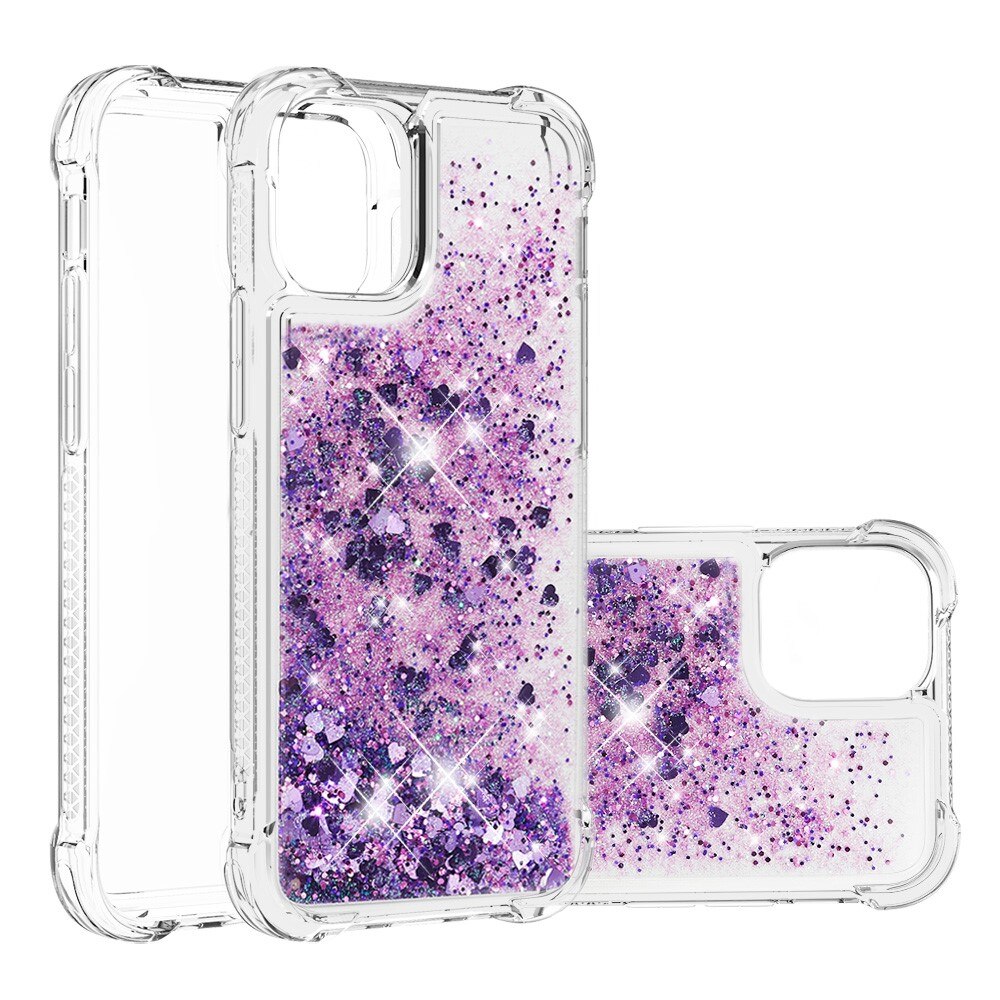 Glitter Powder TPU Case iPhone 13 Mini lilla