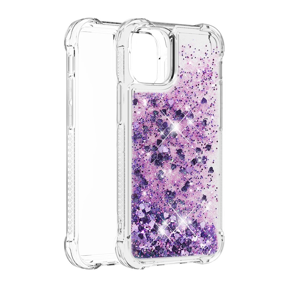 Glitter Powder TPU Case iPhone 13 Mini lilla